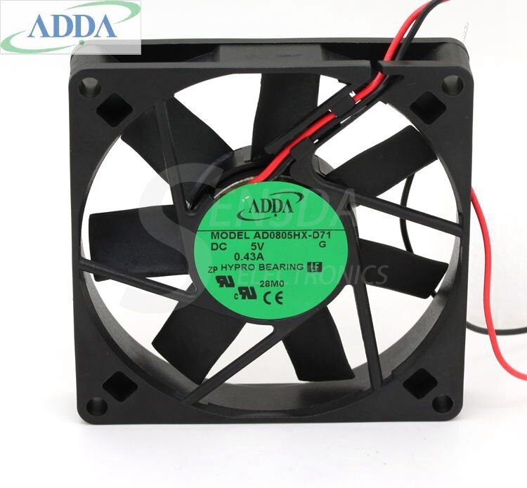 ADDA AD0805HX-D71 8CM 8015 80mm 8cm DC 5V 서버 인버터 컴퓨터 케이스 cpu 조용한 조용한 냉각 팬